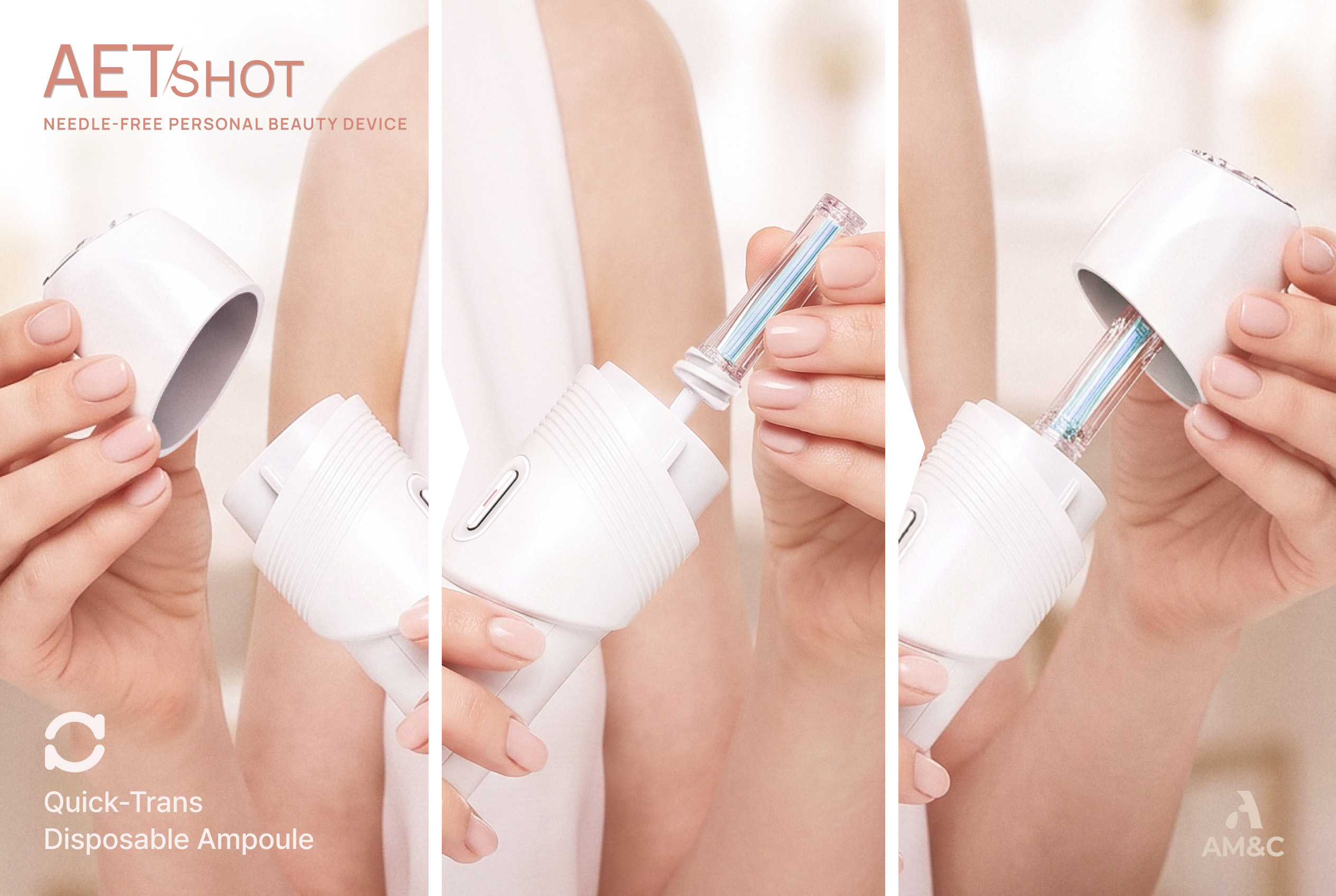 Three-step Quick-Trans ampoule cartridge changeover